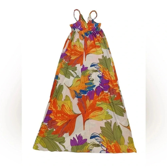 Kokomo Unlimited Floral Vibrant Sleeveless Maxi Dress Size Large - Picture 5 of 9